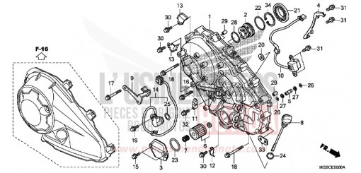 RIGHT CRANKCASE COVER NC700DC de 2012